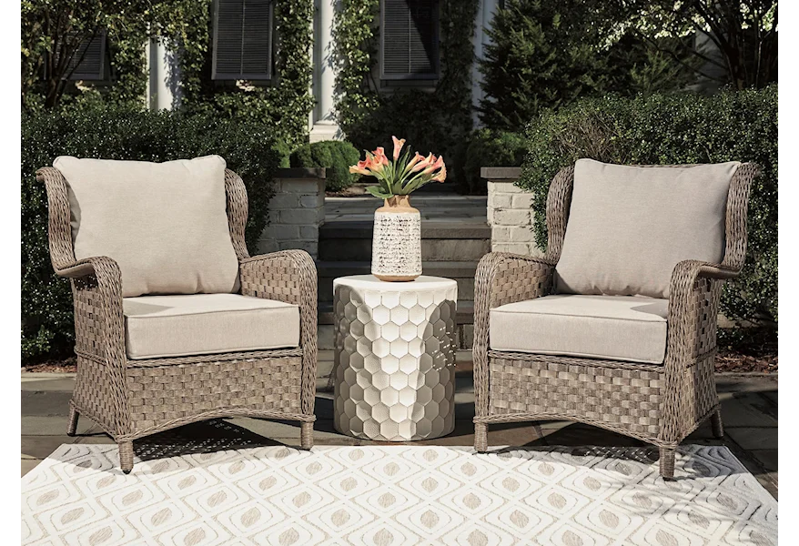 Clear Ridge Set of 2 Lounge Chairs w/ Cushion by Signature Design by Ashley at Esprit Decor Home Furnishings